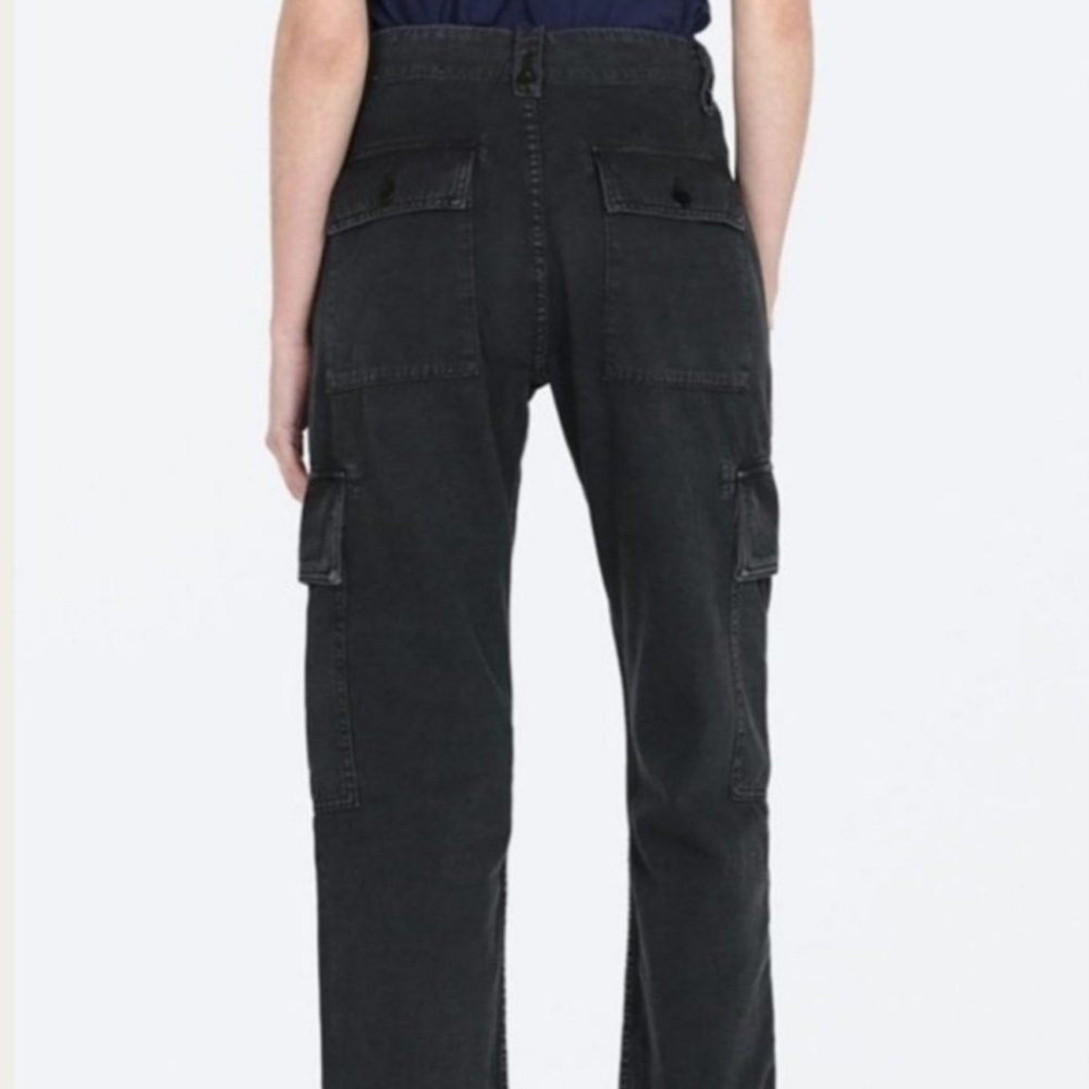 COH Zadie High Rise Surplus Cargo Linen Blend Pants in  Washed Black sz 23 NWT - Picture 10 of 15